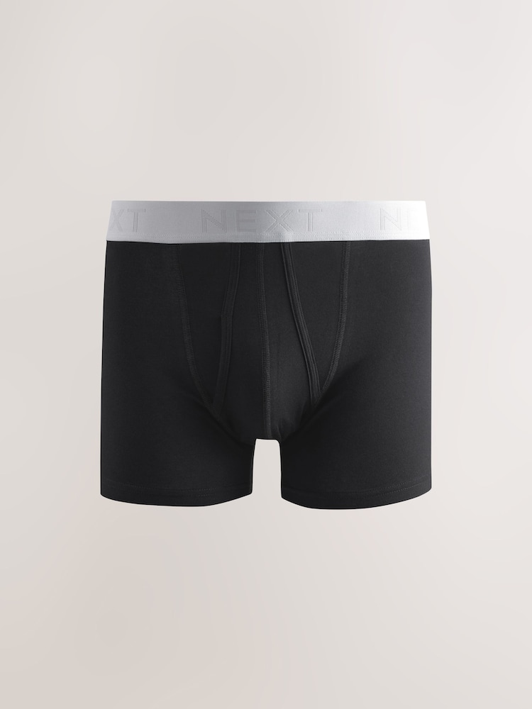 Black Neutral Waistband 10 pack A-Front Boxers - Image 11 of 14
