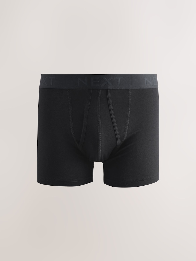 Black Neutral Waistband 10 pack A-Front Boxers - Image 12 of 14