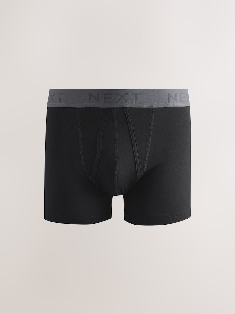 Black Neutral Waistband 10 pack A-Front Boxers - Image 13 of 14