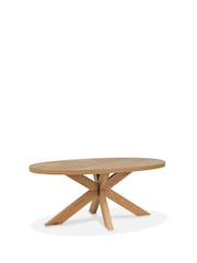 Bentley Designs Rustic Oak Ellipse Small 6 Seat Table Wooden Legs - Image 4 of 5