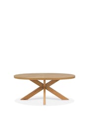 Bentley Designs Rustic Oak Ellipse Small 6 Seat Table Wooden Legs - Image 5 of 5