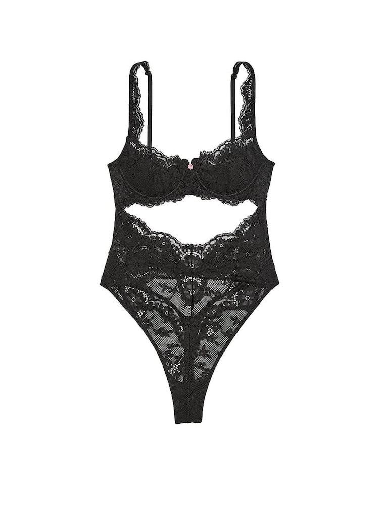 Victoria's Secret Black Lace Bodysuit - Image 4 of 4