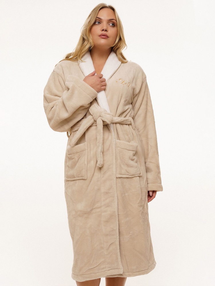 Le Olive Personalised Fleece Robe - Image 1 of 3