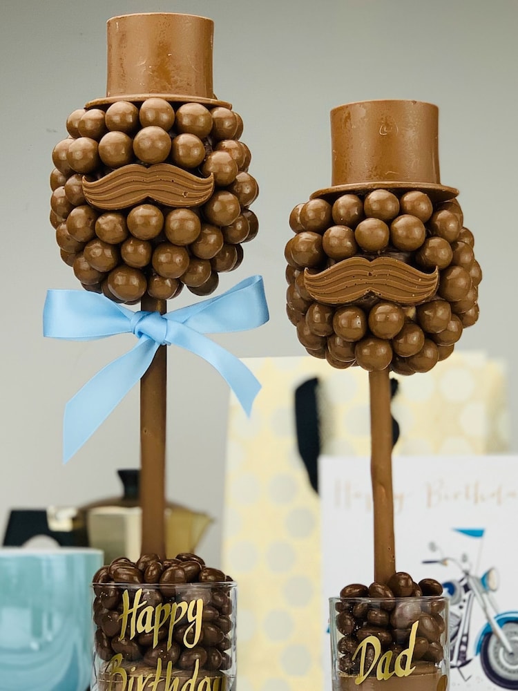 Personalised Malteser Tree with Hat and Moustache by Sweet Trees - Image 1 of 3