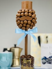 Personalised Malteser Tree with Hat and Moustache by Sweet Trees - Image 2 of 3