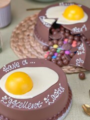 Personalised Fried Egg Smash Cake by Sweet Trees - Image 1 of 3