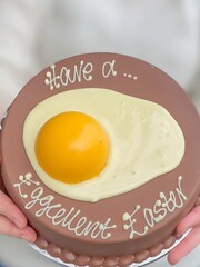 Personalised Fried Egg Smash Cake by Sweet Trees - Image 3 of 3