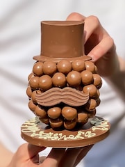 Personalised Malteser Head with Hat and Moustache by Sweet Trees - Image 1 of 3