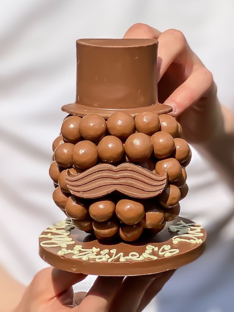 Personalised Malteser Head with Hat and Moustache by Sweet Trees - Image 1 of 3