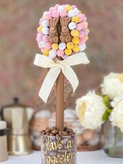 Personalised Cadbury Mini Egg and Malteaser Bunny Tree by Sweet Trees - Image 2 of 3