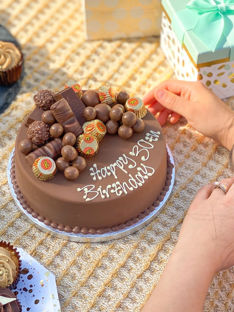 Personalised Chocoholic Smash Cake by Sweet Trees - Image 1 of 3