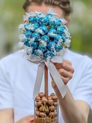 Personalised Salted Caramel Lindt Lindor Tree by Sweet Trees - Image 4 of 4