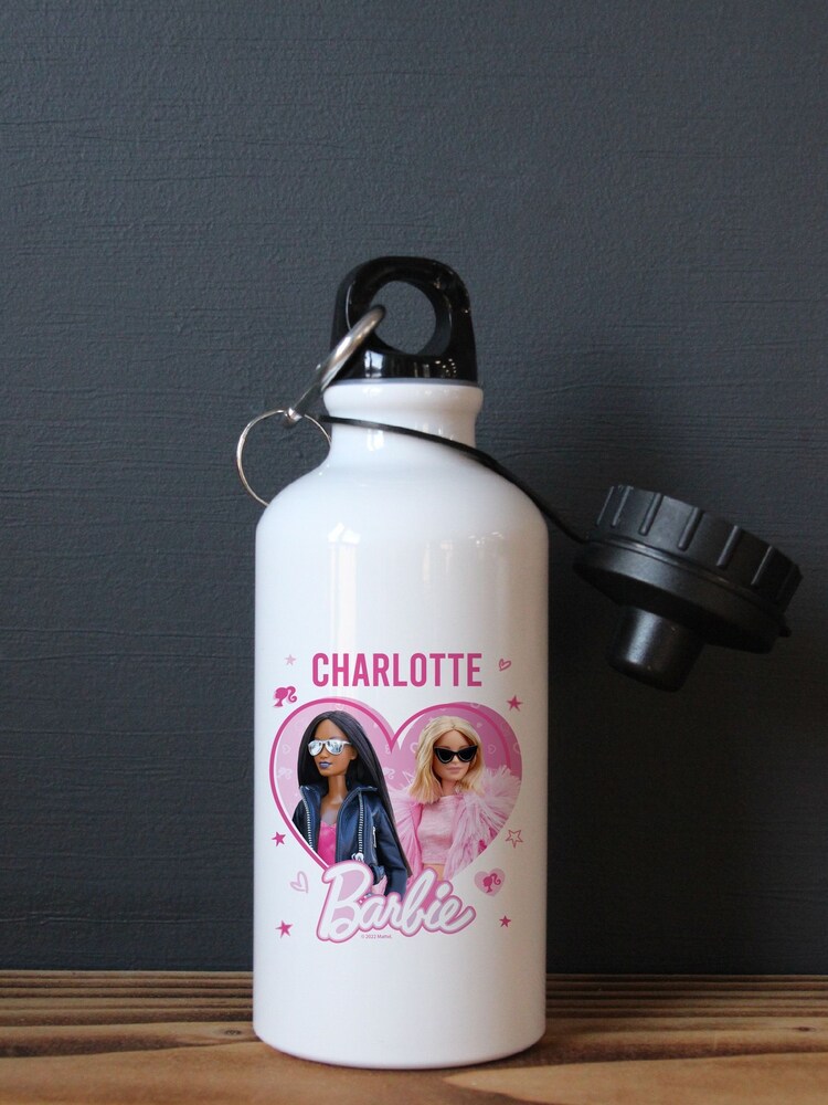 Personalised Barbie Kids Water Bottle by Character World - Image 1 of 2