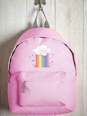 Loveabode Pink Personalised Rainbow Cloud Backpack - Image 1 of 3