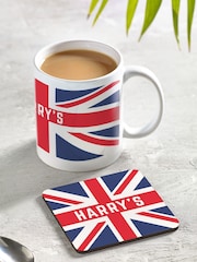 Loveabode Personalised Union Jack Mug & Coaster Set - Image 1 of 4