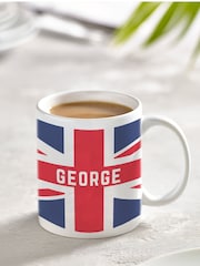 Loveabode Personalised Union Jack Mug & Coaster Set - Image 2 of 4