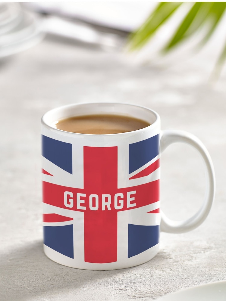 Loveabode Personalised Union Jack Mug & Coaster Set - Image 2 of 4