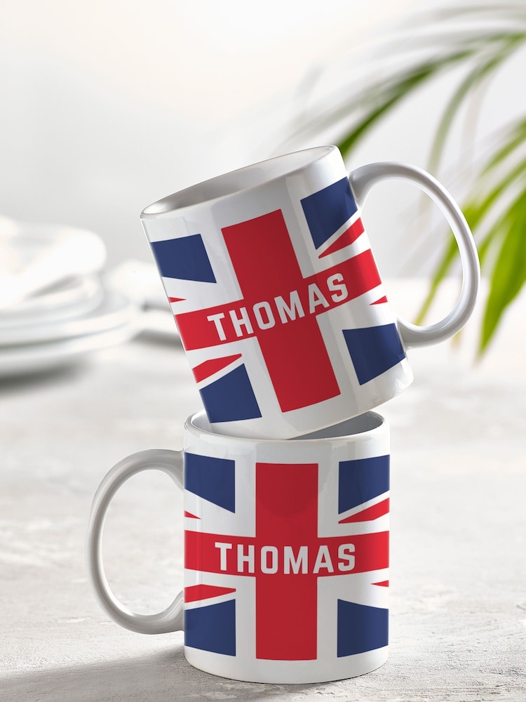 Loveabode Personalised Union Jack Mug & Coaster Set - Image 4 of 4