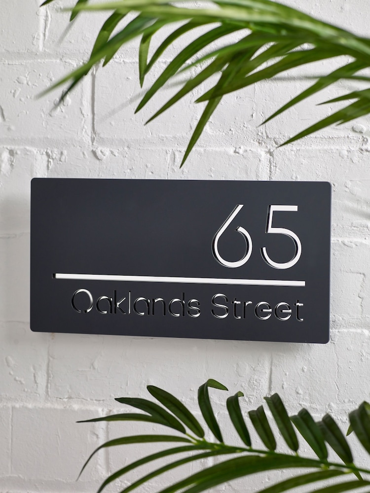 Loveabode Silver Personalised House Sign - Image 1 of 4