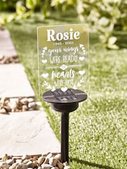 Personalised Solar Memorial Wings Garden Stake Light by Loveabode - Image 2 of 2