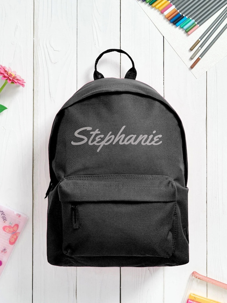 Loveabode Personalised Black Backpack - Image 2 of 3