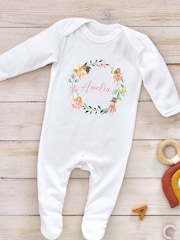 Little Years Girls 100% Cotton Personalised Fairy Black Sleepsuit - Image 1 of 1