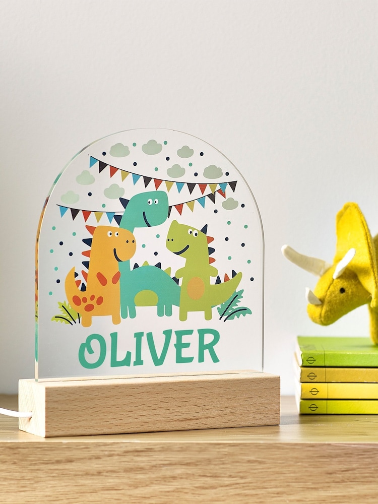 Personalised Dinosaur LED Light by Loveabode - Image 2 of 2