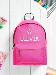 Loveabode Pink Personalised Star Backpack - Image 1 of 4