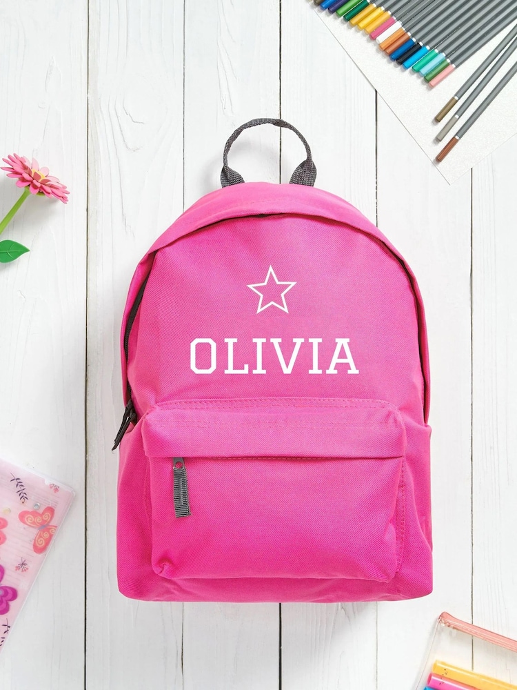 Loveabode Pink Personalised Star Backpack - Image 1 of 4