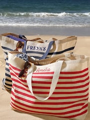 Personalised Extra Large Jute Beach Bag - Image 1 of 5