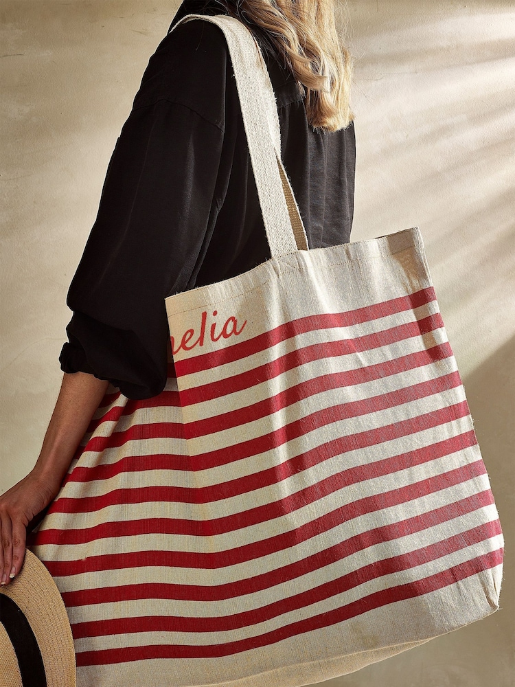 Personalised Extra Large Jute Beach Bag - Image 3 of 5