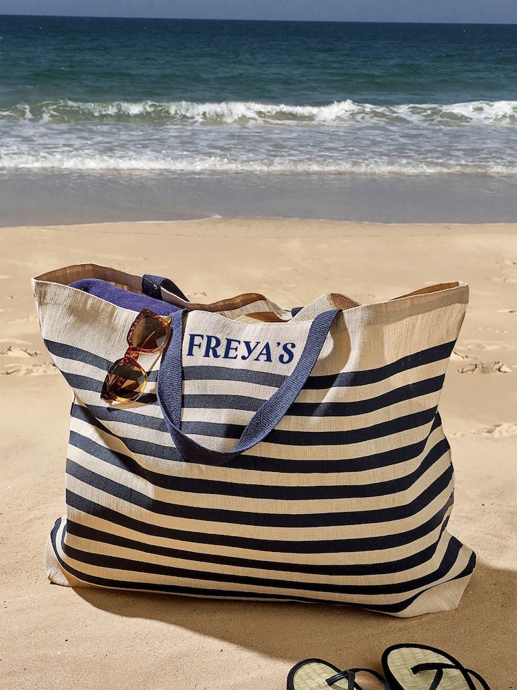 Personalised Extra Large Jute Beach Bag - Image 4 of 5