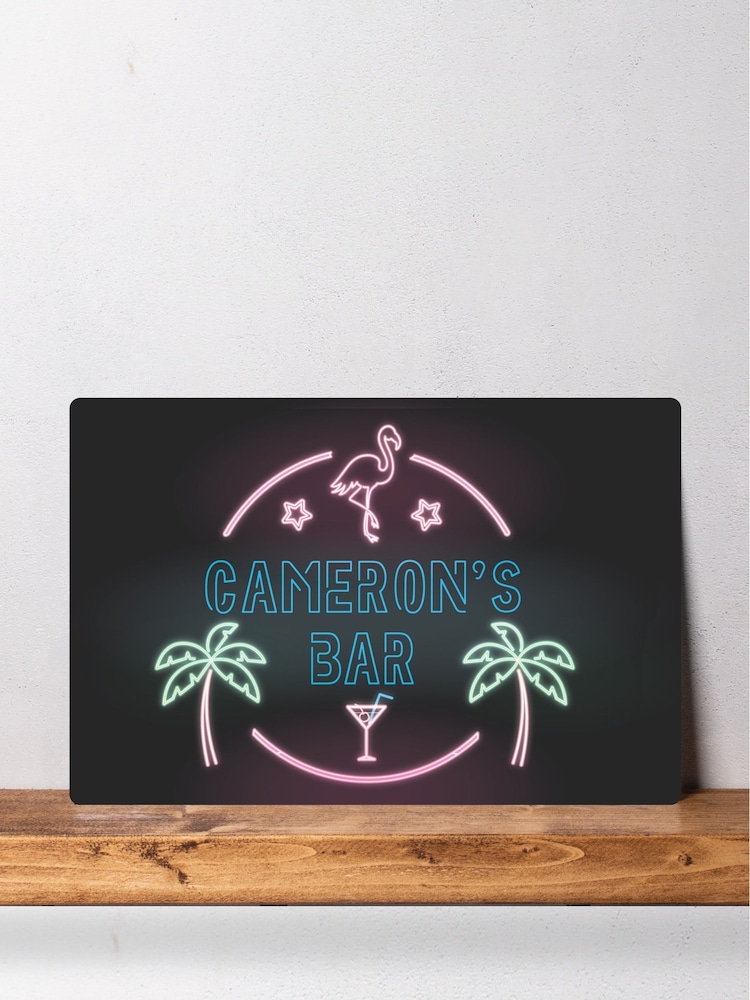 Loveabode Personalised Neon Look Black Bar Sign - Image 3 of 3