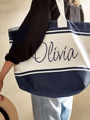 Personalised Stripe Beach Bag - Image 2 of 4