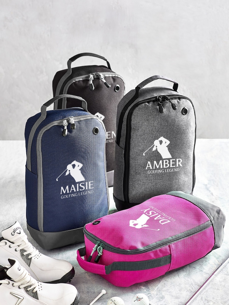 Personalised Female Silhoutte Golf  Shoes Bag - Image 1 of 5