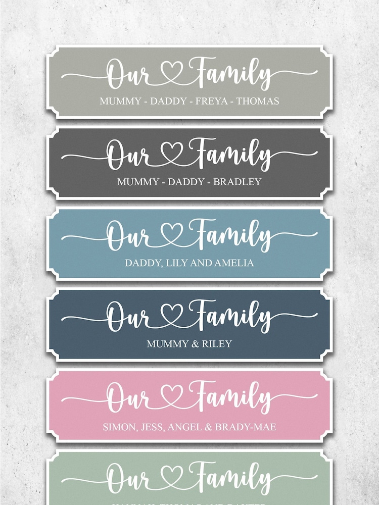 Personalised Our Family Sign by Loveabode - Image 1 of 4