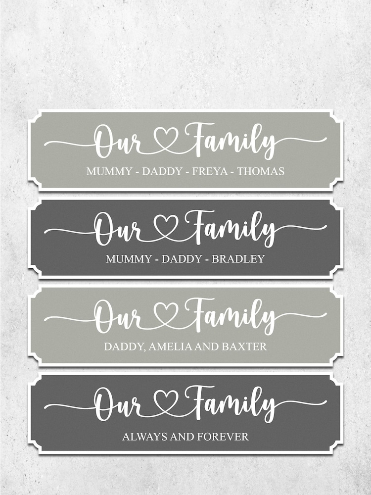 Personalised Our Family Sign by Loveabode - Image 2 of 4