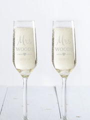 Personalised Champagne Glasses by Loveabode - Image 2 of 3