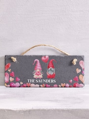 Personalised Gonk Love Couple Hanging Slate by Loveabode - Image 2 of 4