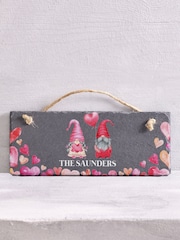Personalised Gonk Love Couple Hanging Slate by Loveabode - Image 3 of 4