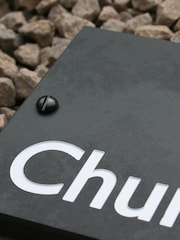 Loveabode Grey Personalised Engraved Slate House Sign - Image 2 of 2