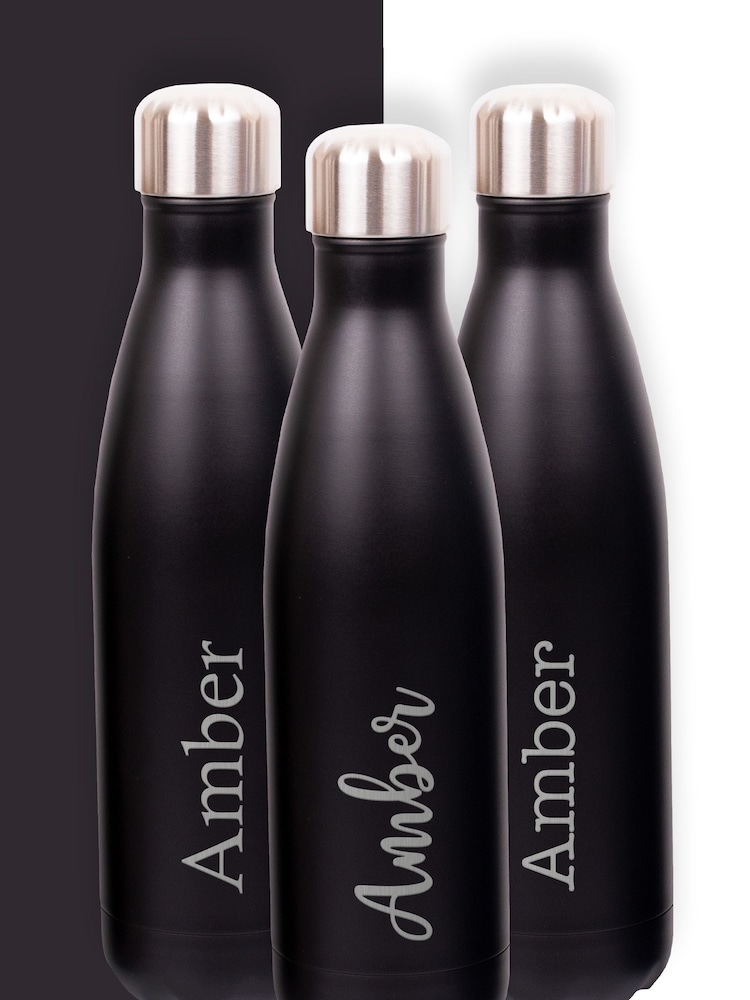 Loveabode Personalised Black Water Bottle - Image 1 of 5