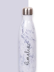 Loveabode Personalised Marble Effect White Water Bottle - Image 4 of 5