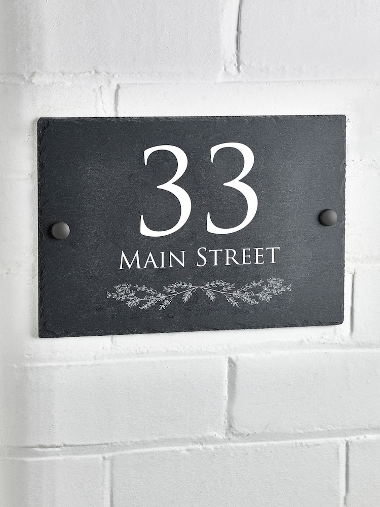 Personalised Rustic Slate House Sign (20x30cm) - Image 2 of 3 Personalised Rustic Slate House Sign (20x30cm) - Image 2 of 3