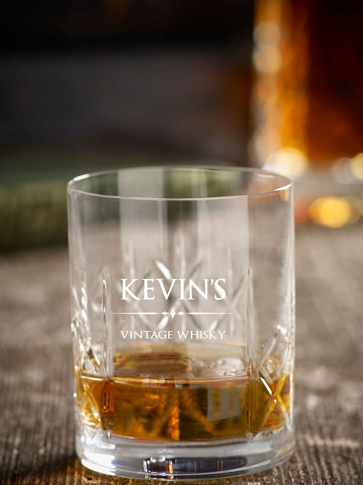 Personalised Crystalite Panel Whiskey Tumbler by Loveabode - Image 1 of 4