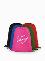 Personalised Heart & Name PE Gymsac - Image 1 of 4