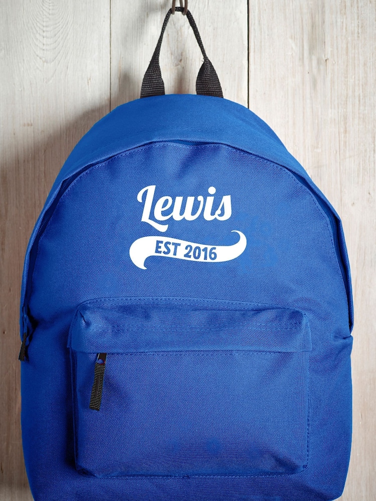 Loveabode Blue Personalised Backpack - Image 2 of 4