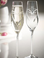 Set of 2 Personalised Heart Champagne Glasses by Loveabode - Image 4 of 4