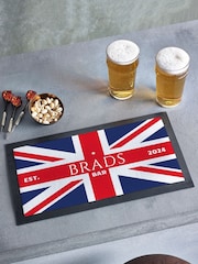 Loveabode Personalised Union Jack Black Beer Mat - Image 5 of 5