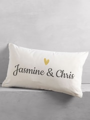 Personalised Heart Couple Cushion - Image 1 of 4